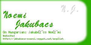 noemi jakubacs business card